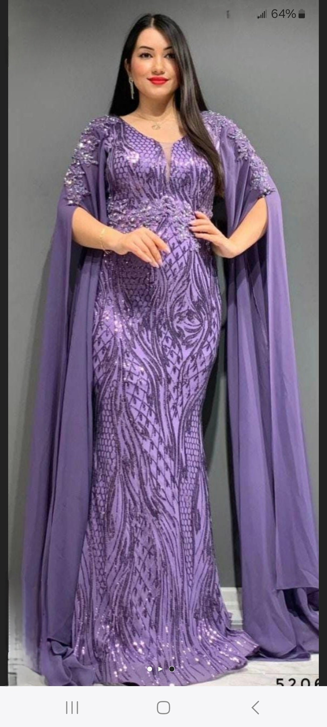 Beautiful Purple Lavender Plus-size Casual and Evening Dress