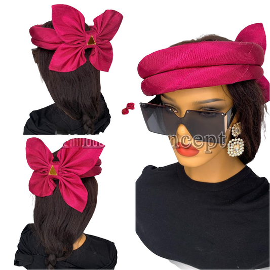 100% Original Aso-oke Beautiful Double Roll Butterfly Style Auto Gele