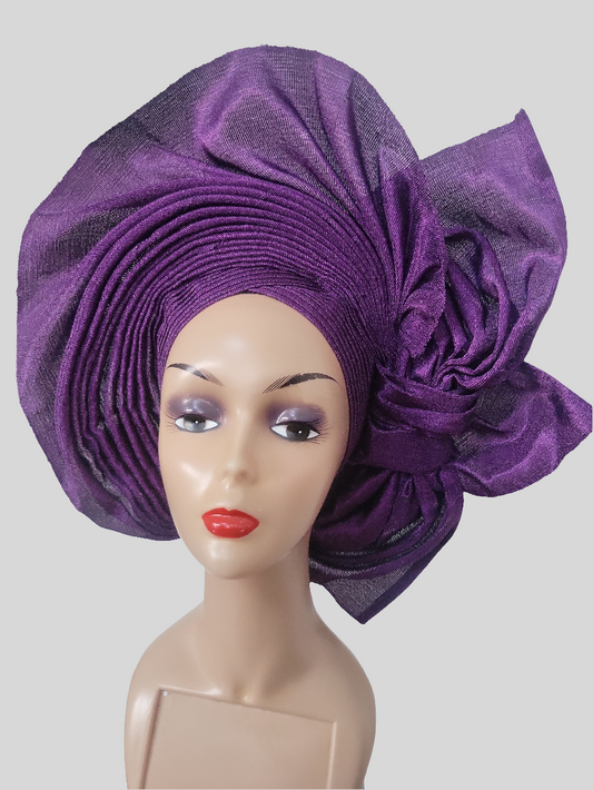 100% Original Aso-oke In Beautiful Auto Gele Style